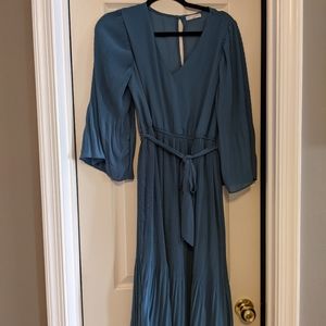 Lana Pleated Dress - Spring Blue